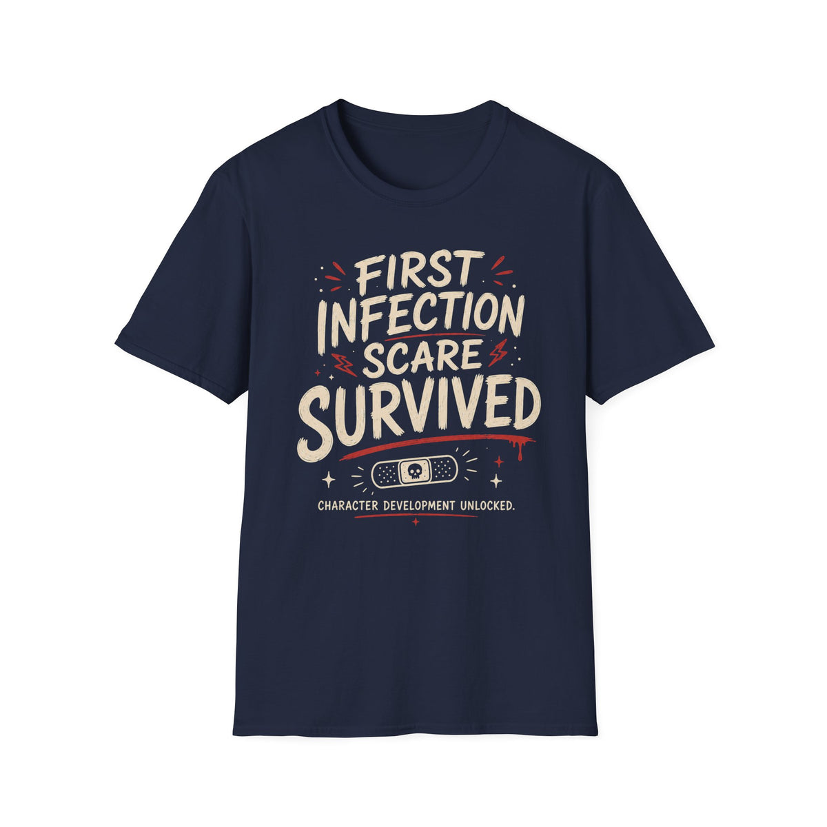 CREAVOLTS® First Infection Scare Survived | Funny Tattoo Healing Graphic Tee