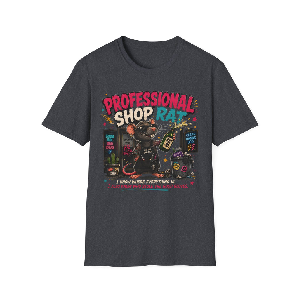 CREAVOLTS® Professional Shop Rat | Funny Tattoo Shop Graphic Tee