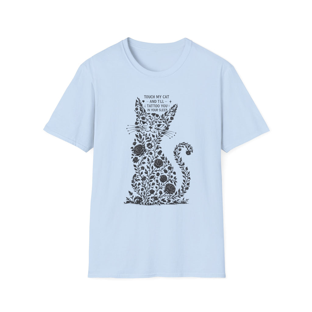 CREAVOLTS® Touch My Cat and I'll Tattoo You | Funny Cat Tattoo T-Shirt